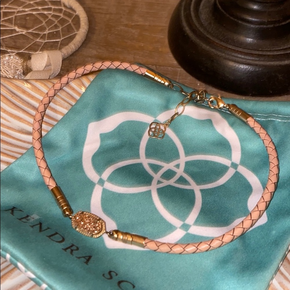 Kendra Scott Cooper braided leather choker *RARE* - Picture 2 of 7